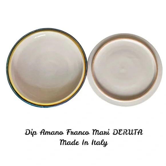 Stunning Vintage Signed Franco Mari DERUTA Bowl w/Matching Lid Made In Italy - Picture 6 of 12